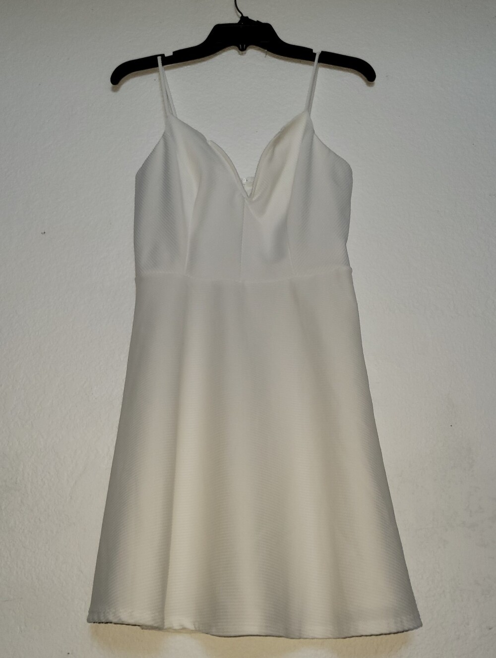 Charlotte Russe White Mini Spaghetti-Strap A-Line Dress